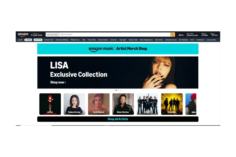 Official Artist & Show Merchandise